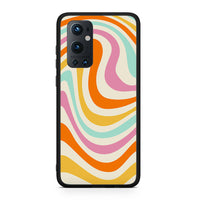 Thumbnail for OnePlus 9 Pro Colourful Waves θήκη από τη Smartfits με σχέδιο στο πίσω μέρος και μαύρο περίβλημα | Smartphone case with colorful back and black bezels by Smartfits