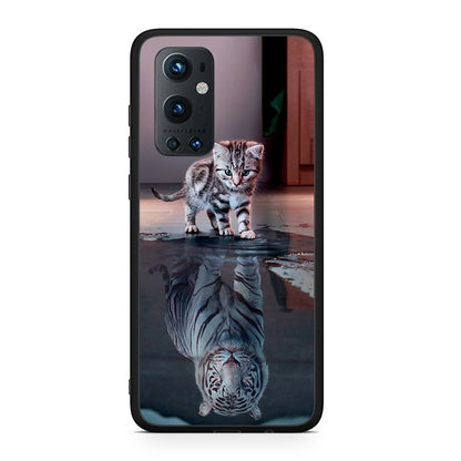 OnePlus 9 Pro Tiger Cute θήκη από τη Smartfits με σχέδιο στο πίσω μέρος και μαύρο περίβλημα | Smartphone case with colorful back and black bezels by Smartfits