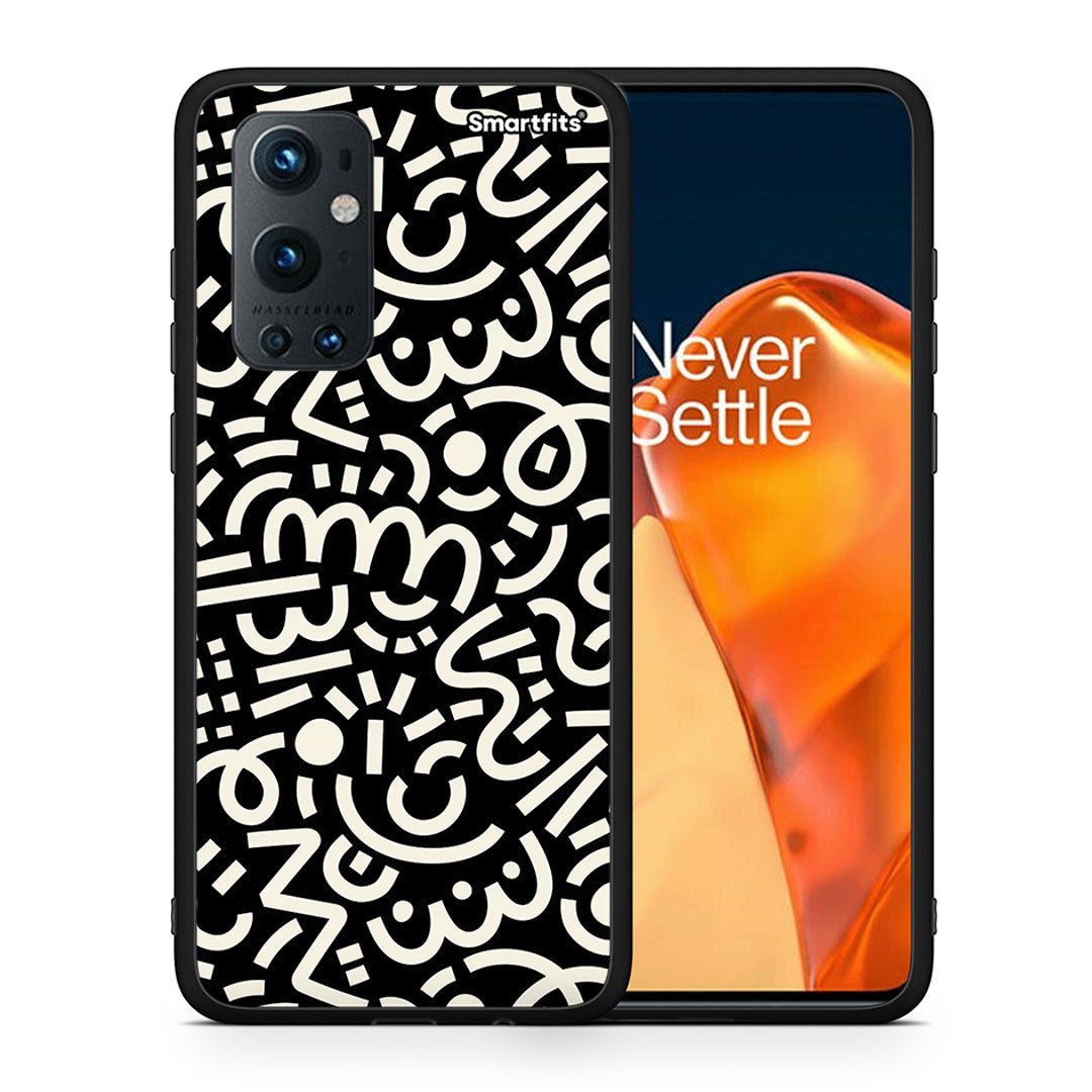 Θήκη OnePlus 9 Pro Doodle Art από τη Smartfits με σχέδιο στο πίσω μέρος και μαύρο περίβλημα | OnePlus 9 Pro Doodle Art case with colorful back and black bezels