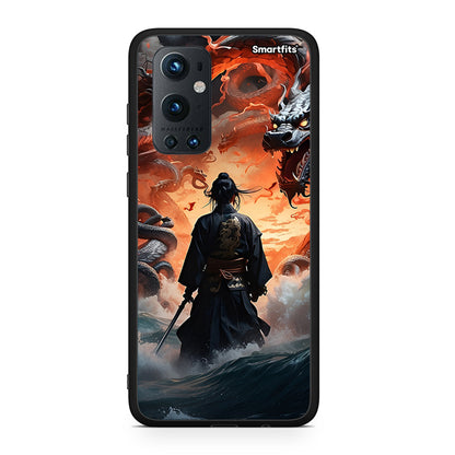 OnePlus 9 Pro Dragons Fight θήκη από τη Smartfits με σχέδιο στο πίσω μέρος και μαύρο περίβλημα | Smartphone case with colorful back and black bezels by Smartfits