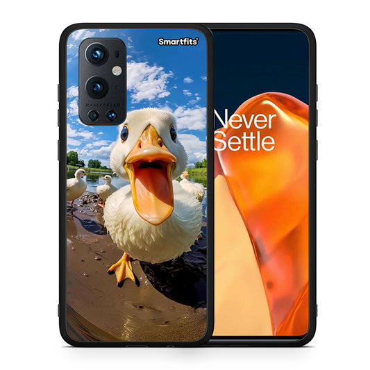 Θήκη OnePlus 9 Pro Duck Face από τη Smartfits με σχέδιο στο πίσω μέρος και μαύρο περίβλημα | OnePlus 9 Pro Duck Face case with colorful back and black bezels