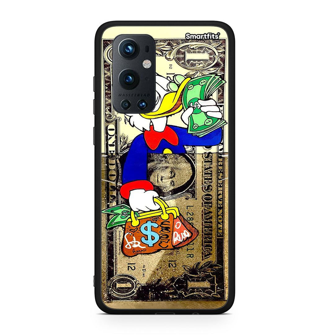 OnePlus 9 Pro Duck Money Θήκη από τη Smartfits με σχέδιο στο πίσω μέρος και μαύρο περίβλημα | Smartphone case with colorful back and black bezels by Smartfits