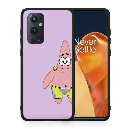 Θήκη OnePlus 9 Pro  Friends Patrick από τη Smartfits με σχέδιο στο πίσω μέρος και μαύρο περίβλημα | OnePlus 9 Pro  Friends Patrick case with colorful back and black bezels