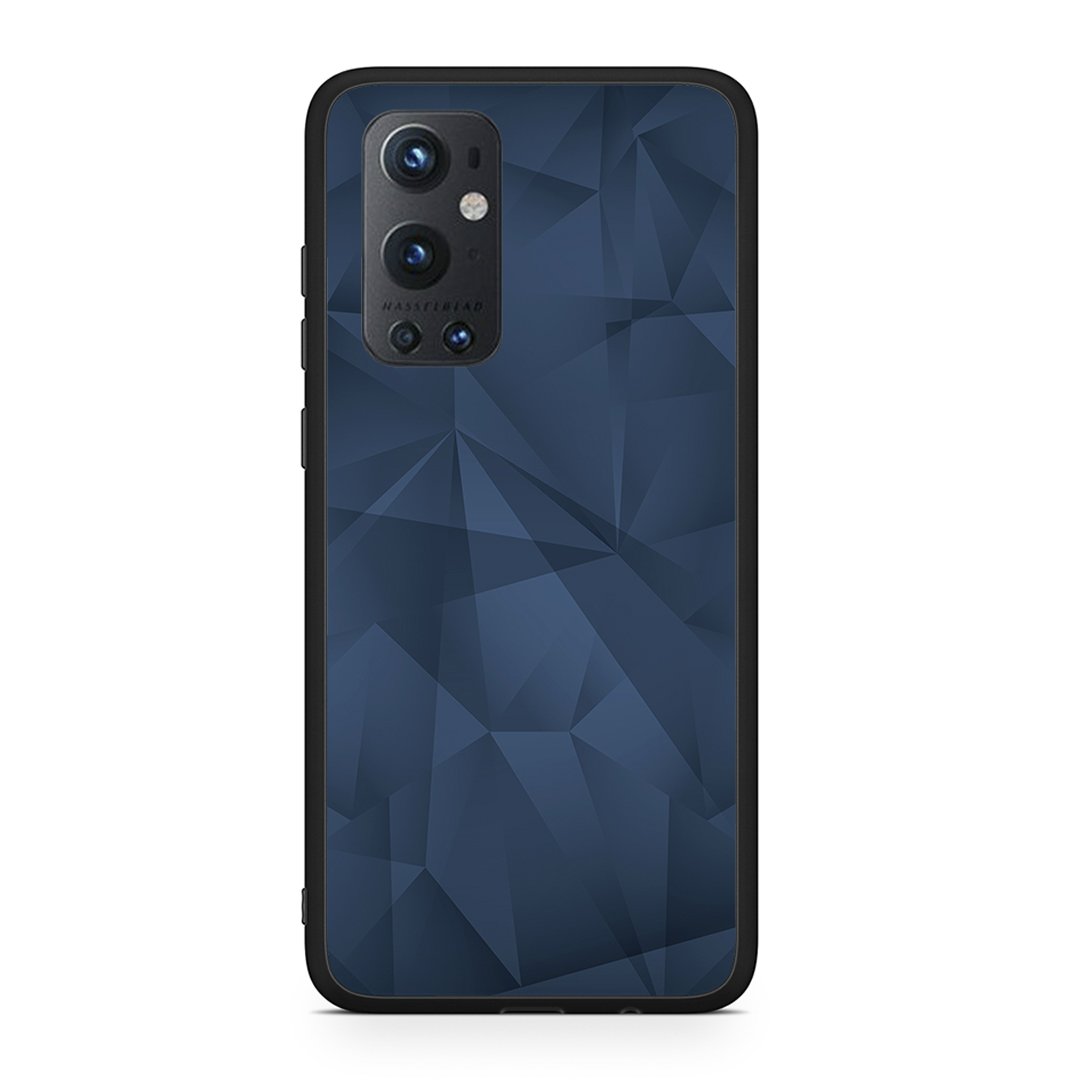 OnePlus 9 Pro Blue Abstract Geometric θήκη από τη Smartfits με σχέδιο στο πίσω μέρος και μαύρο περίβλημα | Smartphone case with colorful back and black bezels by Smartfits