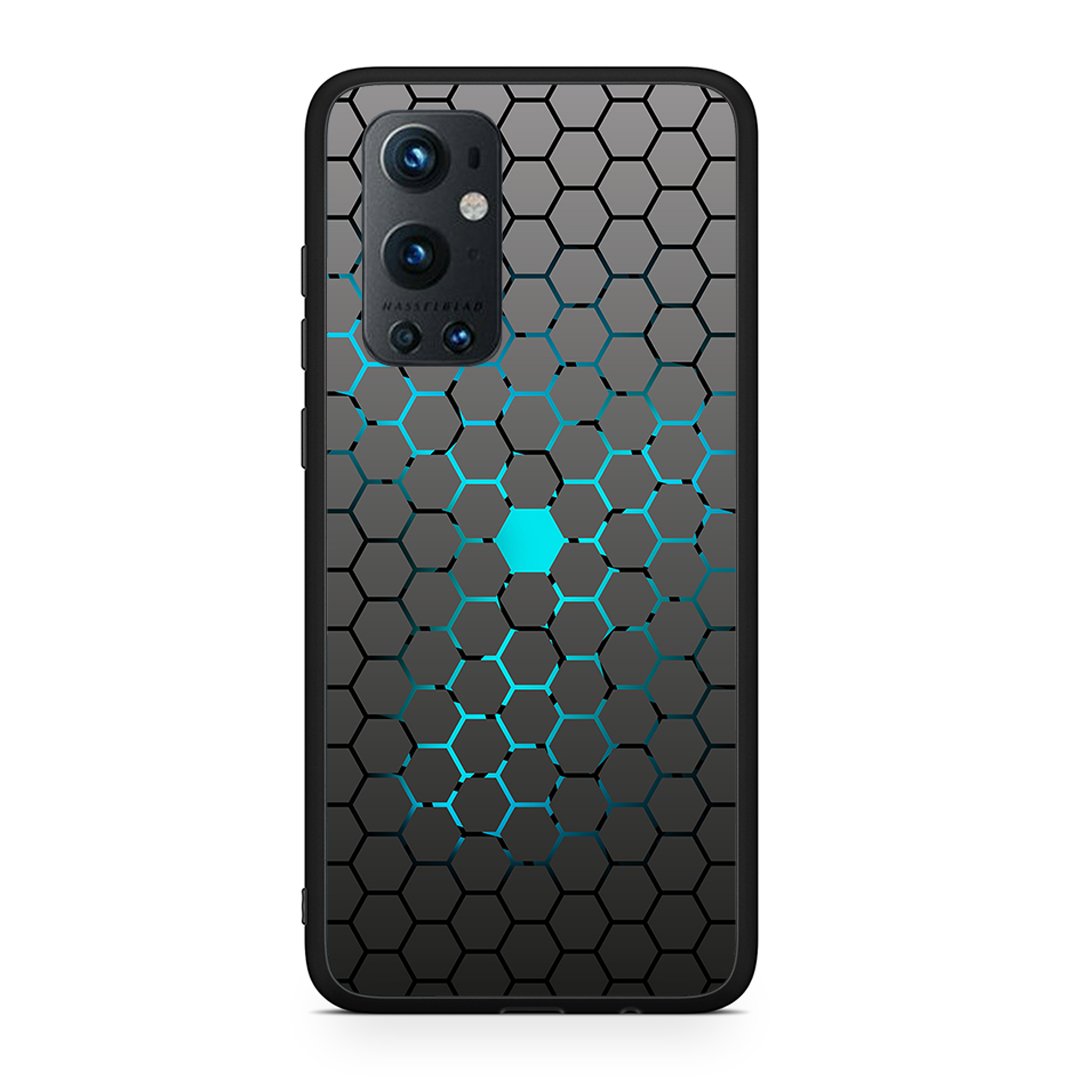 OnePlus 9 Pro Hexagonal Geometric θήκη από τη Smartfits με σχέδιο στο πίσω μέρος και μαύρο περίβλημα | Smartphone case with colorful back and black bezels by Smartfits