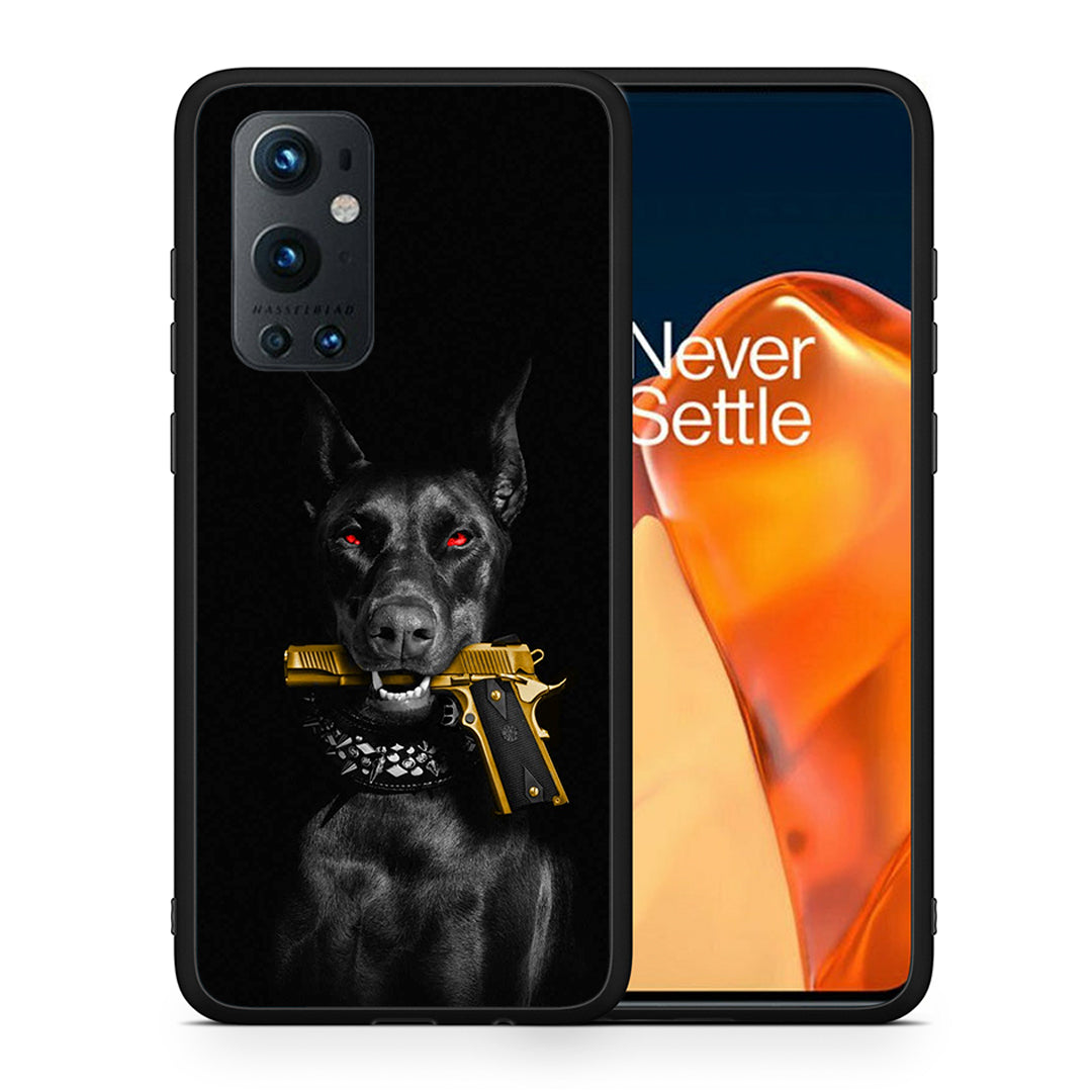 Θήκη Αγίου Βαλεντίνου OnePlus 9 Pro Golden Gun από τη Smartfits με σχέδιο στο πίσω μέρος και μαύρο περίβλημα | OnePlus 9 Pro Golden Gun case with colorful back and black bezels