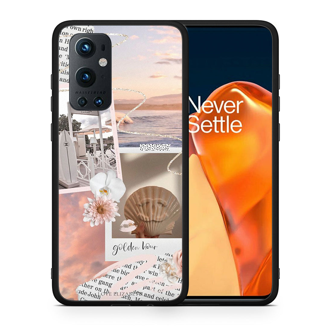 Θήκη Αγίου Βαλεντίνου OnePlus 9 Pro Golden Hour από τη Smartfits με σχέδιο στο πίσω μέρος και μαύρο περίβλημα | OnePlus 9 Pro Golden Hour case with colorful back and black bezels