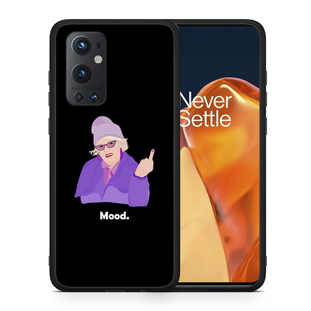 Θήκη OnePlus 9 Pro Grandma Mood Black από τη Smartfits με σχέδιο στο πίσω μέρος και μαύρο περίβλημα | OnePlus 9 Pro Grandma Mood Black case with colorful back and black bezels