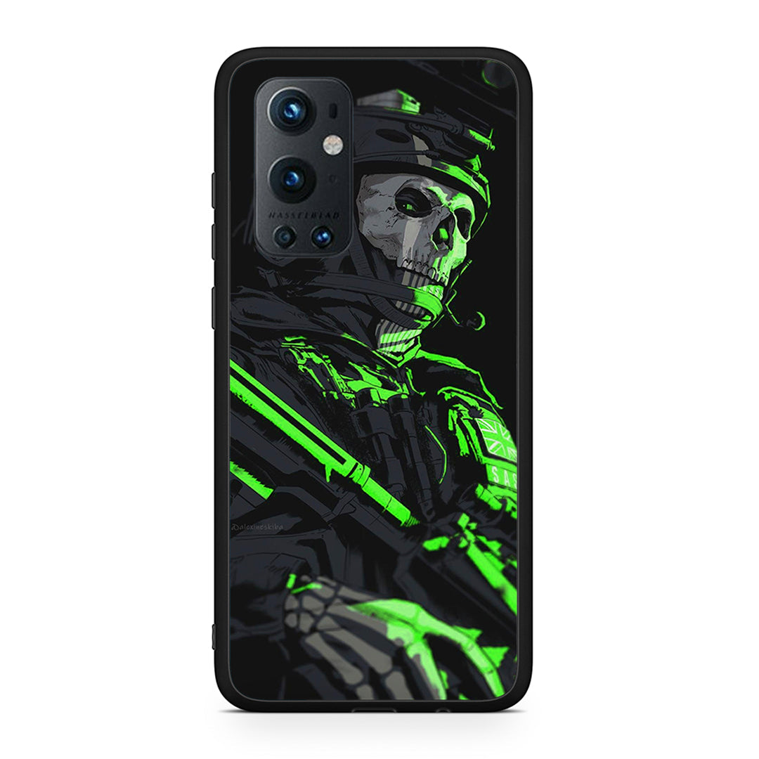 OnePlus 9 Pro Green Soldier Θήκη Αγίου Βαλεντίνου από τη Smartfits με σχέδιο στο πίσω μέρος και μαύρο περίβλημα | Smartphone case with colorful back and black bezels by Smartfits