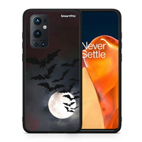 Thumbnail for Θήκη OnePlus 9 Pro Halloween Bat Night από τη Smartfits με σχέδιο στο πίσω μέρος και μαύρο περίβλημα | OnePlus 9 Pro Halloween Bat Night case with colorful back and black bezels