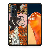 Thumbnail for Θήκη OnePlus 9 Pro Halloween Collage από τη Smartfits με σχέδιο στο πίσω μέρος και μαύρο περίβλημα | OnePlus 9 Pro Halloween Collage case with colorful back and black bezels