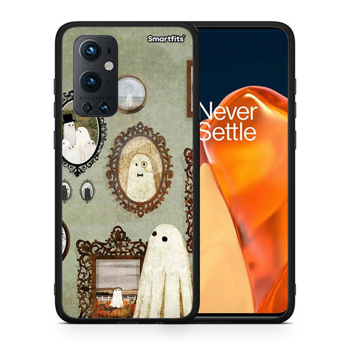 Θήκη OnePlus 9 Pro Halloween Ghost Season από τη Smartfits με σχέδιο στο πίσω μέρος και μαύρο περίβλημα | OnePlus 9 Pro Halloween Ghost Season case with colorful back and black bezels