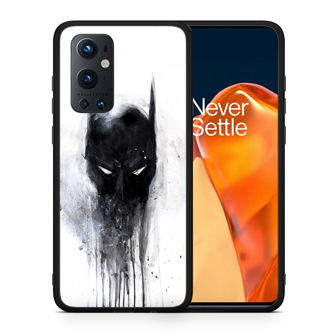 Θήκη OnePlus 9 Pro Paint Bat Hero από τη Smartfits με σχέδιο στο πίσω μέρος και μαύρο περίβλημα | OnePlus 9 Pro Paint Bat Hero case with colorful back and black bezels