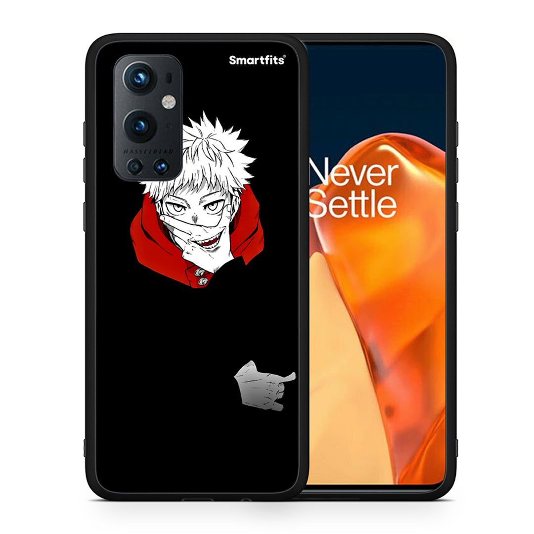 Θήκη OnePlus 9 Pro Itadori Anime από τη Smartfits με σχέδιο στο πίσω μέρος και μαύρο περίβλημα | OnePlus 9 Pro Itadori Anime case with colorful back and black bezels