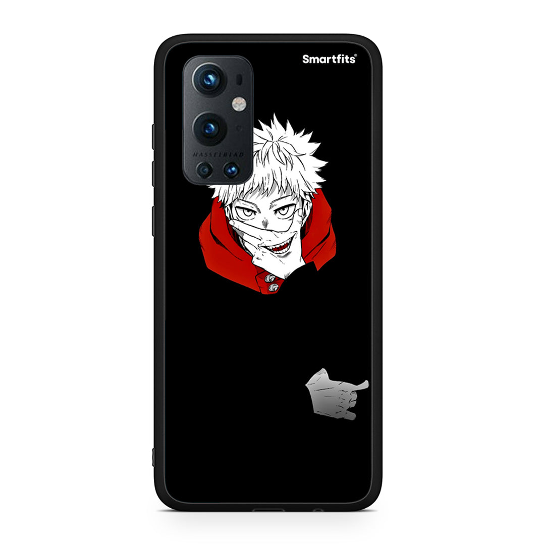 OnePlus 9 Pro Itadori Anime θήκη από τη Smartfits με σχέδιο στο πίσω μέρος και μαύρο περίβλημα | Smartphone case with colorful back and black bezels by Smartfits