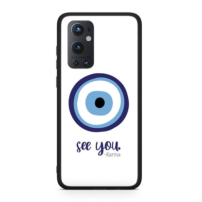 OnePlus 9 Pro Karma Says θήκη από τη Smartfits με σχέδιο στο πίσω μέρος και μαύρο περίβλημα | Smartphone case with colorful back and black bezels by Smartfits