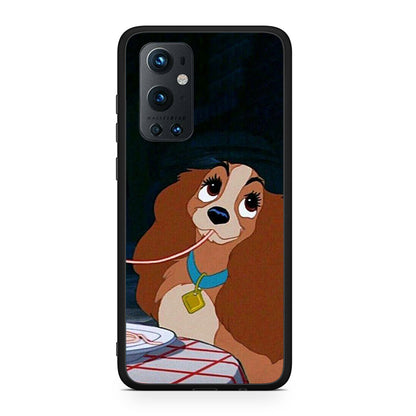 OnePlus 9 Pro Lady And Tramp 2 Θήκη Αγίου Βαλεντίνου από τη Smartfits με σχέδιο στο πίσω μέρος και μαύρο περίβλημα | Smartphone case with colorful back and black bezels by Smartfits