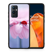 Thumbnail for Θήκη OnePlus 9 Pro Ladybug Flower από τη Smartfits με σχέδιο στο πίσω μέρος και μαύρο περίβλημα | OnePlus 9 Pro Ladybug Flower case with colorful back and black bezels