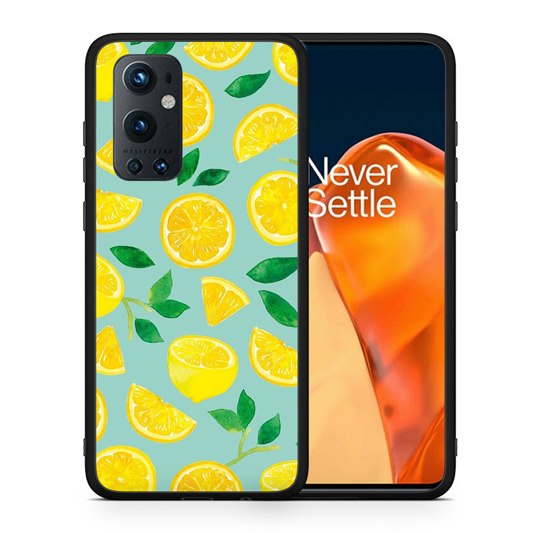 Θήκη OnePlus 9 Pro Lemons από τη Smartfits με σχέδιο στο πίσω μέρος και μαύρο περίβλημα | OnePlus 9 Pro Lemons case with colorful back and black bezels