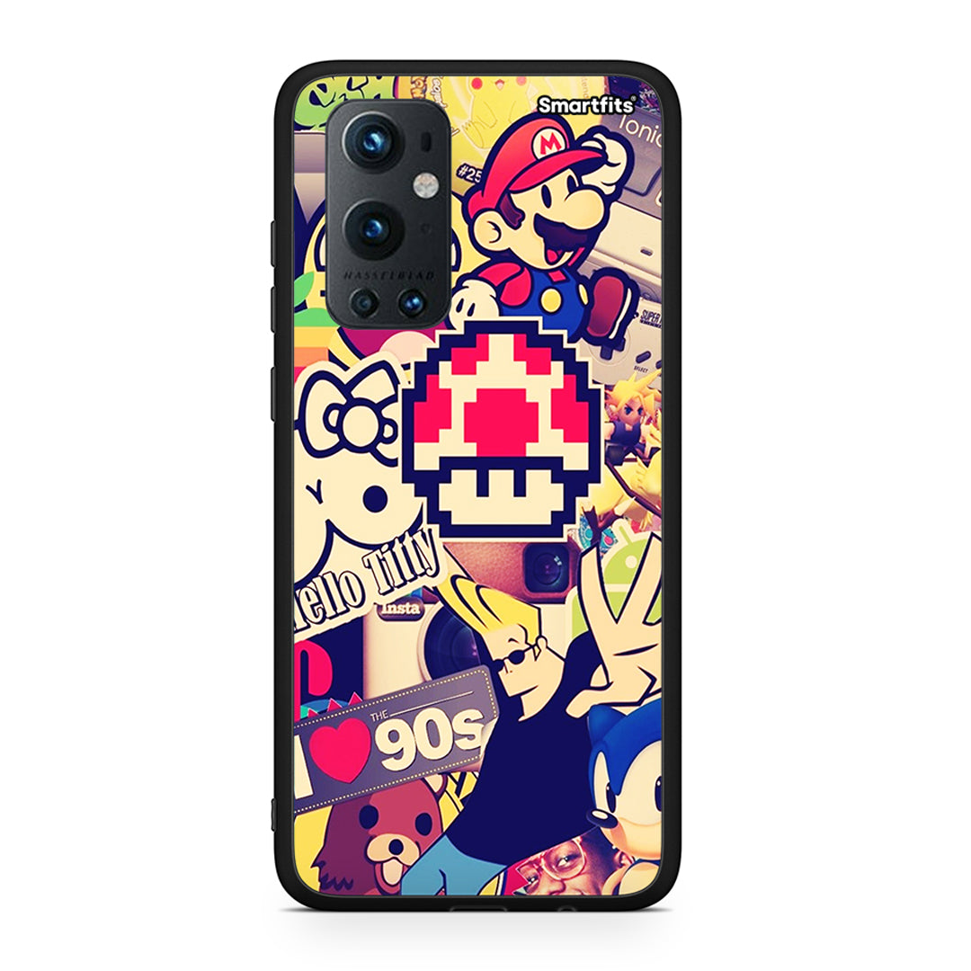 OnePlus 9 Pro Love The 90s θήκη από τη Smartfits με σχέδιο στο πίσω μέρος και μαύρο περίβλημα | Smartphone case with colorful back and black bezels by Smartfits