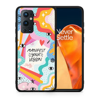 Thumbnail for Θήκη OnePlus 9 Pro Manifest Your Vision από τη Smartfits με σχέδιο στο πίσω μέρος και μαύρο περίβλημα | OnePlus 9 Pro Manifest Your Vision case with colorful back and black bezels