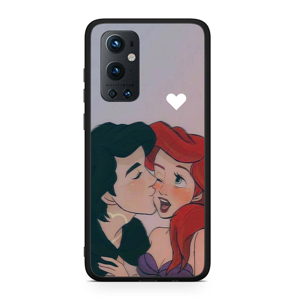 OnePlus 9 Pro Mermaid Love Θήκη Αγίου Βαλεντίνου από τη Smartfits με σχέδιο στο πίσω μέρος και μαύρο περίβλημα | Smartphone case with colorful back and black bezels by Smartfits