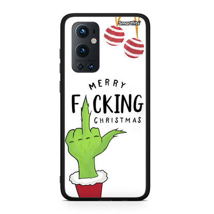 OnePlus 9 Pro Merry F Xmas θήκη από τη Smartfits με σχέδιο στο πίσω μέρος και μαύρο περίβλημα | Smartphone case with colorful back and black bezels by Smartfits