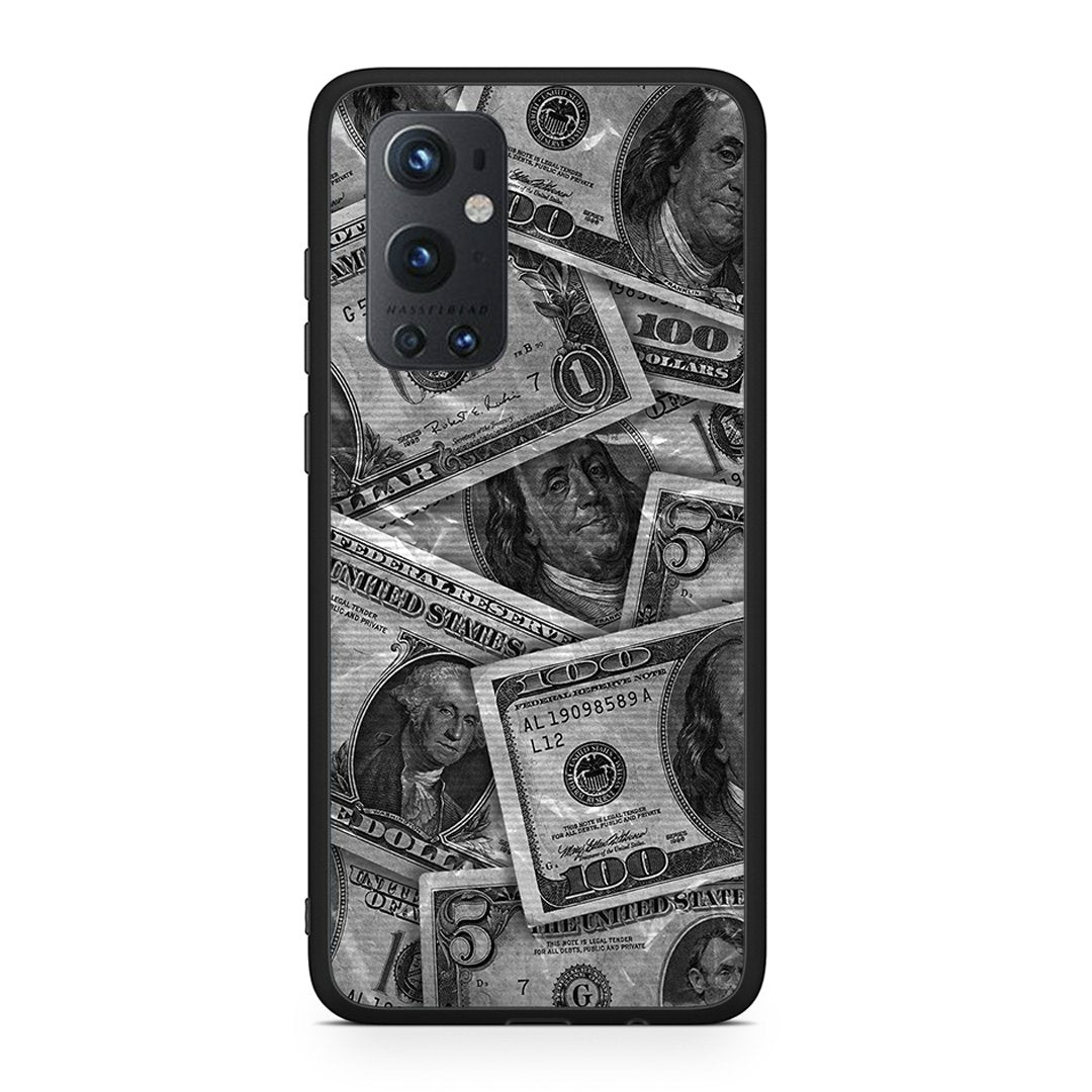 OnePlus 9 Pro Money Dollars θήκη από τη Smartfits με σχέδιο στο πίσω μέρος και μαύρο περίβλημα | Smartphone case with colorful back and black bezels by Smartfits