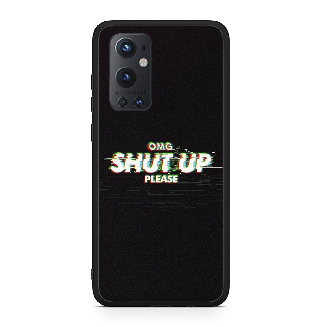 OnePlus 9 Pro OMG ShutUp θήκη από τη Smartfits με σχέδιο στο πίσω μέρος και μαύρο περίβλημα | Smartphone case with colorful back and black bezels by Smartfits