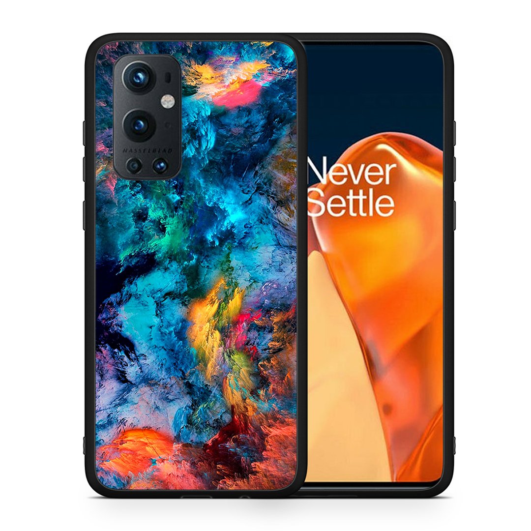 Θήκη OnePlus 9 Pro Crayola Paint από τη Smartfits με σχέδιο στο πίσω μέρος και μαύρο περίβλημα | OnePlus 9 Pro Crayola Paint case with colorful back and black bezels