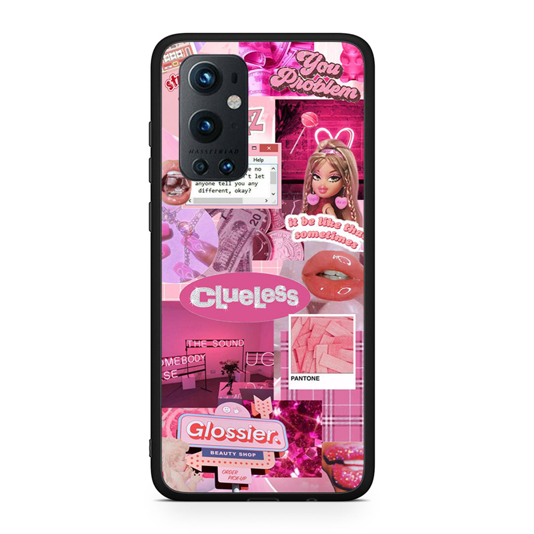 OnePlus 9 Pro Pink Love Θήκη Αγίου Βαλεντίνου από τη Smartfits με σχέδιο στο πίσω μέρος και μαύρο περίβλημα | Smartphone case with colorful back and black bezels by Smartfits