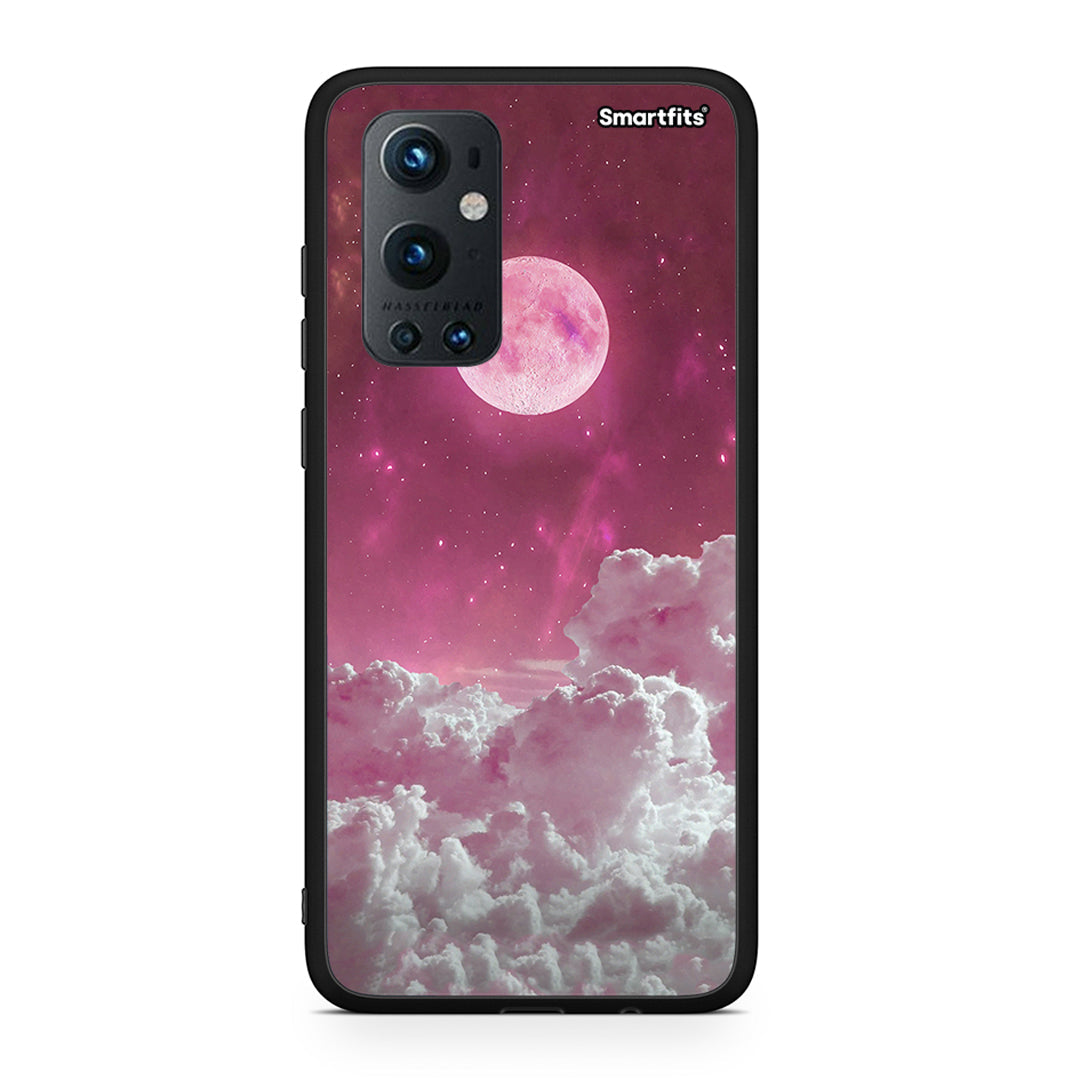 OnePlus 9 Pro Pink Moon Θήκη από τη Smartfits με σχέδιο στο πίσω μέρος και μαύρο περίβλημα | Smartphone case with colorful back and black bezels by Smartfits