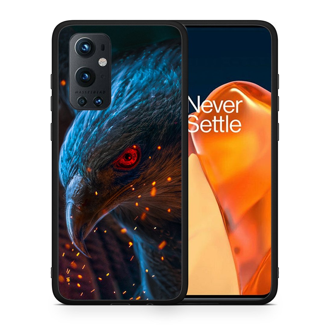 Θήκη OnePlus 9 Pro Eagle PopArt από τη Smartfits με σχέδιο στο πίσω μέρος και μαύρο περίβλημα | OnePlus 9 Pro Eagle PopArt case with colorful back and black bezels