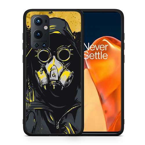 Θήκη OnePlus 9 Pro Mask PopArt από τη Smartfits με σχέδιο στο πίσω μέρος και μαύρο περίβλημα | OnePlus 9 Pro Mask PopArt case with colorful back and black bezels