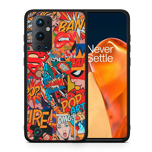 Θήκη OnePlus 9 Pro PopArt OMG από τη Smartfits με σχέδιο στο πίσω μέρος και μαύρο περίβλημα | OnePlus 9 Pro PopArt OMG case with colorful back and black bezels