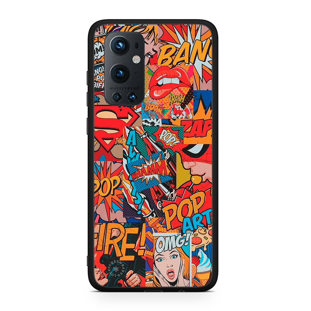 OnePlus 9 Pro PopArt OMG θήκη από τη Smartfits με σχέδιο στο πίσω μέρος και μαύρο περίβλημα | Smartphone case with colorful back and black bezels by Smartfits