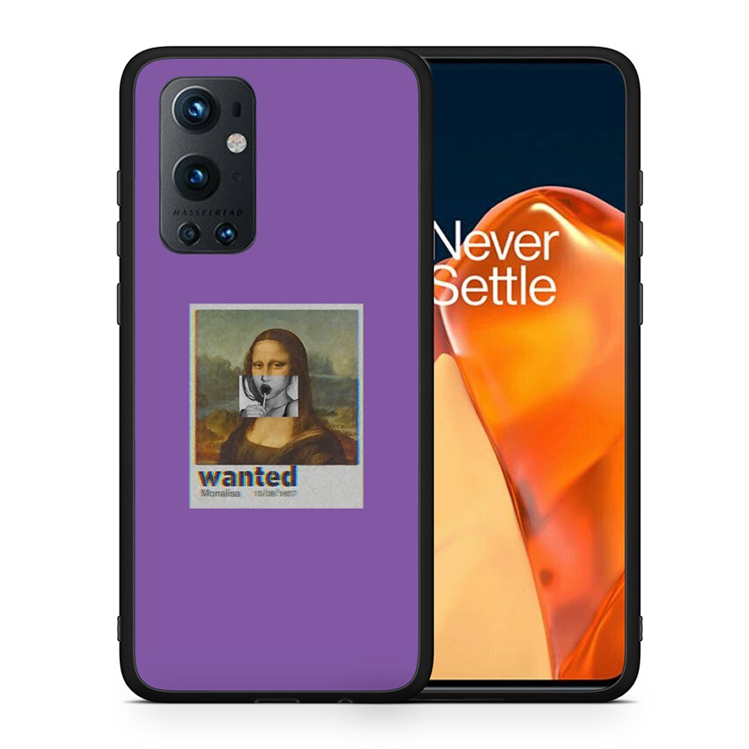 Θήκη OnePlus 9 Pro Monalisa Popart από τη Smartfits με σχέδιο στο πίσω μέρος και μαύρο περίβλημα | OnePlus 9 Pro Monalisa Popart case with colorful back and black bezels