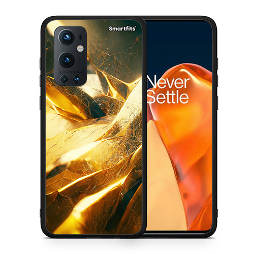 Θήκη OnePlus 9 Pro Real Gold από τη Smartfits με σχέδιο στο πίσω μέρος και μαύρο περίβλημα | OnePlus 9 Pro Real Gold case with colorful back and black bezels