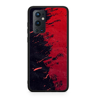 Thumbnail for OnePlus 9 Pro Red Paint Θήκη Αγίου Βαλεντίνου από τη Smartfits με σχέδιο στο πίσω μέρος και μαύρο περίβλημα | Smartphone case with colorful back and black bezels by Smartfits