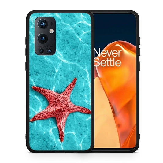 Θήκη OnePlus 9 Pro Red Starfish από τη Smartfits με σχέδιο στο πίσω μέρος και μαύρο περίβλημα | OnePlus 9 Pro Red Starfish case with colorful back and black bezels