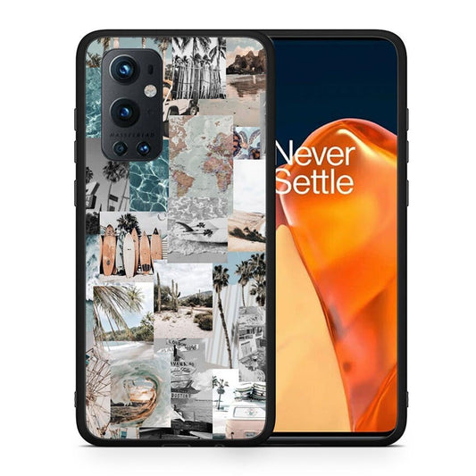 Θήκη OnePlus 9 Pro Retro Beach Life από τη Smartfits με σχέδιο στο πίσω μέρος και μαύρο περίβλημα | OnePlus 9 Pro Retro Beach Life case with colorful back and black bezels