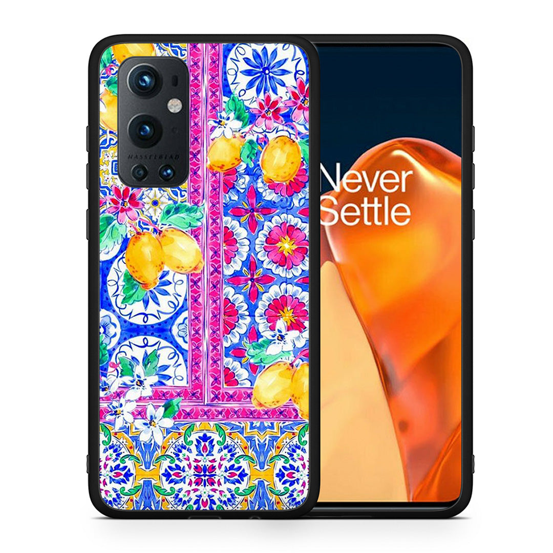 Θήκη OnePlus 9 Pro Retro Spring από τη Smartfits με σχέδιο στο πίσω μέρος και μαύρο περίβλημα | OnePlus 9 Pro Retro Spring case with colorful back and black bezels