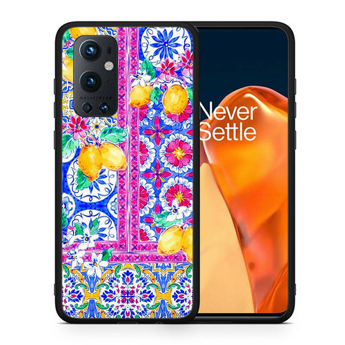 Θήκη OnePlus 9 Pro Retro Spring από τη Smartfits με σχέδιο στο πίσω μέρος και μαύρο περίβλημα | OnePlus 9 Pro Retro Spring case with colorful back and black bezels