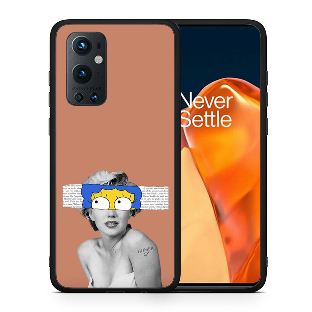 Θήκη OnePlus 9 Pro Sim Merilyn από τη Smartfits με σχέδιο στο πίσω μέρος και μαύρο περίβλημα | OnePlus 9 Pro Sim Merilyn case with colorful back and black bezels