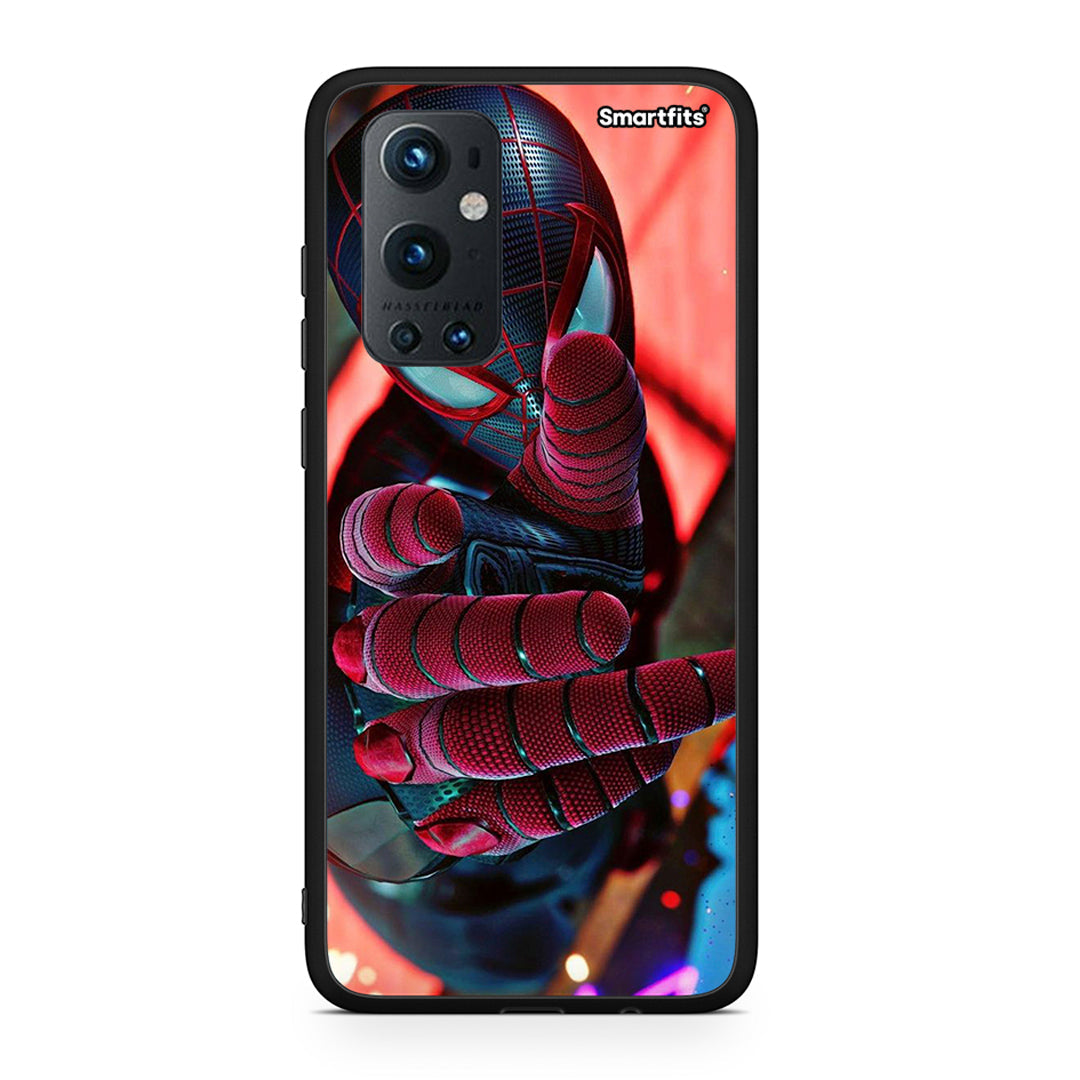 OnePlus 9 Pro Spider Hand Θήκη από τη Smartfits με σχέδιο στο πίσω μέρος και μαύρο περίβλημα | Smartphone case with colorful back and black bezels by Smartfits