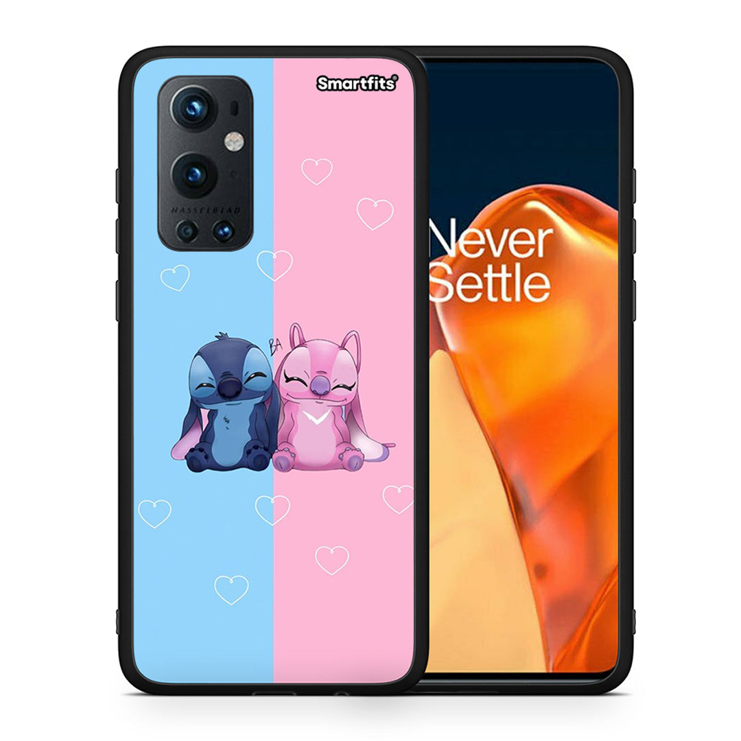 Θήκη OnePlus 9 Pro Stitch And Angel από τη Smartfits με σχέδιο στο πίσω μέρος και μαύρο περίβλημα | OnePlus 9 Pro Stitch And Angel case with colorful back and black bezels