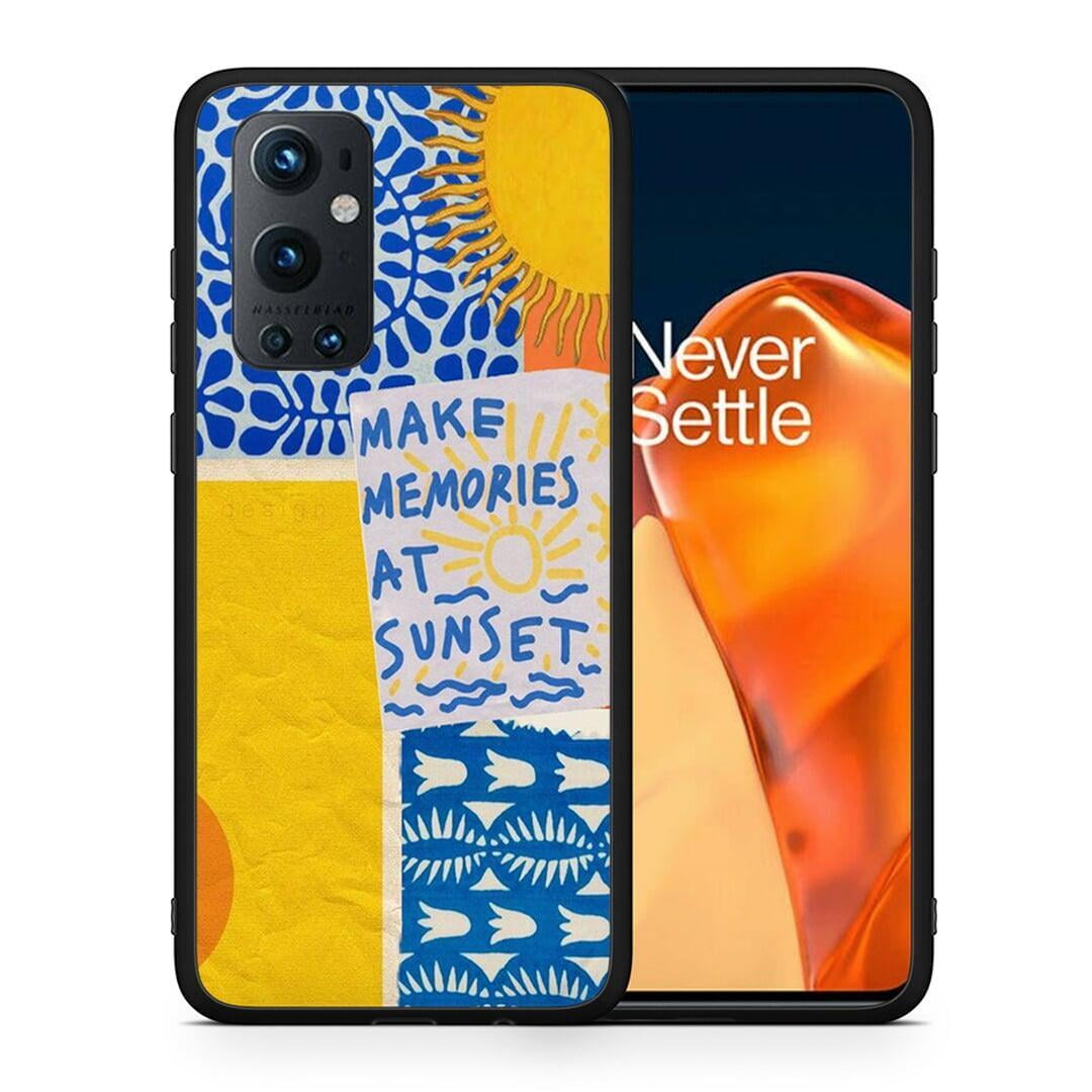Θήκη OnePlus 9 Pro Sunset Memories από τη Smartfits με σχέδιο στο πίσω μέρος και μαύρο περίβλημα | OnePlus 9 Pro Sunset Memories case with colorful back and black bezels