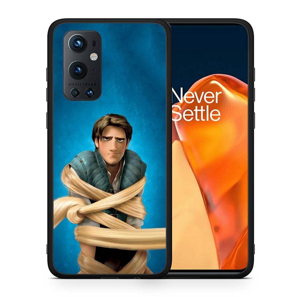 Θήκη Αγίου Βαλεντίνου OnePlus 9 Pro Tangled 1 από τη Smartfits με σχέδιο στο πίσω μέρος και μαύρο περίβλημα | OnePlus 9 Pro Tangled 1 case with colorful back and black bezels