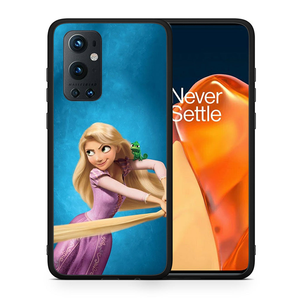 Θήκη Αγίου Βαλεντίνου OnePlus 9 Pro Tangled 2 από τη Smartfits με σχέδιο στο πίσω μέρος και μαύρο περίβλημα | OnePlus 9 Pro Tangled 2 case with colorful back and black bezels