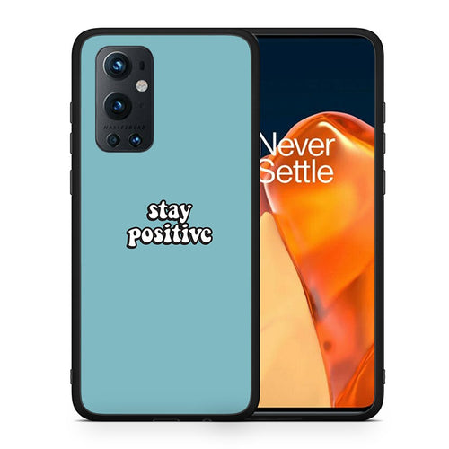 Θήκη OnePlus 9 Pro Positive Text από τη Smartfits με σχέδιο στο πίσω μέρος και μαύρο περίβλημα | OnePlus 9 Pro Positive Text case with colorful back and black bezels